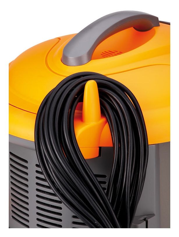 Profi Bodenstaubsauger mit Staubbeutel 890 W Micro  (Grau, Gelb) 