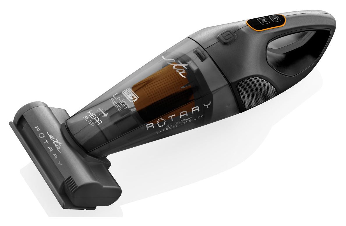 Rotary Handstaubsauger Beutellos bis 30 min Laufzeit 18 V HEPA  (Schwarz) 