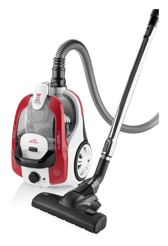 Salvet Bodenstaubsauger Beutellos 700 W HEPA  (Schwarz, Rot, Weiß) 