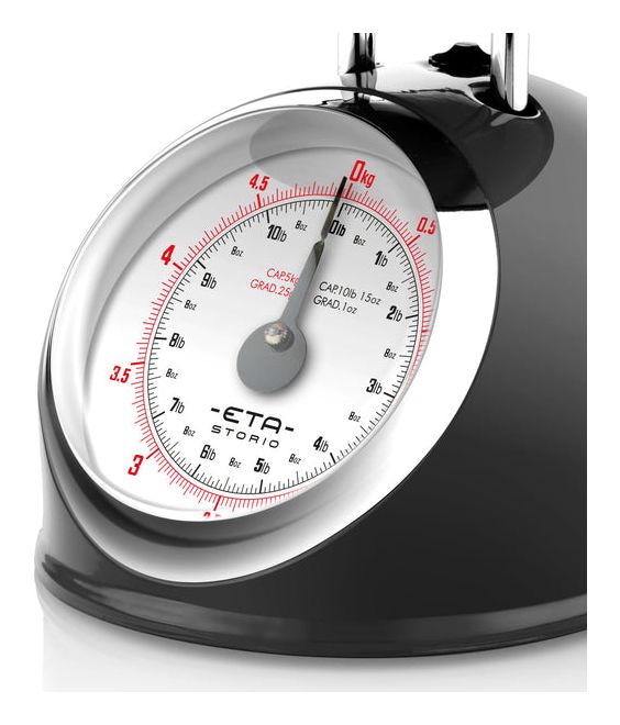 Storio Mechanische Küchenwaage bis 5 kg Genauigkeit 25 g  (Schwarz) 