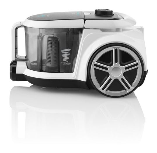 Stormy Home Bodenstaubsauger mit Staubbeutel 800 W HEPA  (Schwarz, Weiß) 