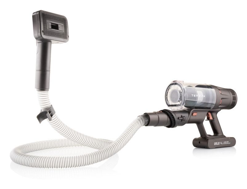 Terier Handstaubsauger Beutellos bis 80 min Laufzeit 25,2 V HEPA  (Braun) 