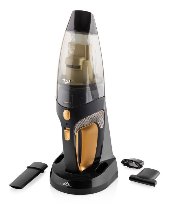 Verto Handstaubsauger Beutellos bis 15 min Laufzeit 10,8 V HEPA  (Schwarz/Gold) 