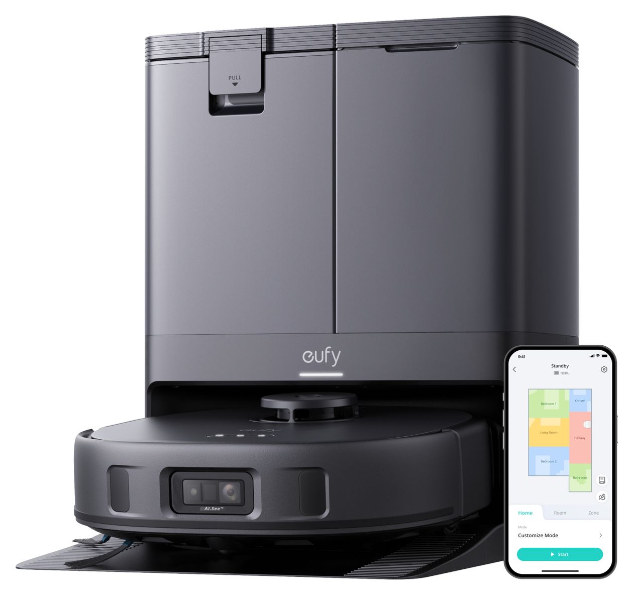 X10 Pro Omni Saugroboter nass/trocken 8000 Pascal Leistung  (Schwarz) 