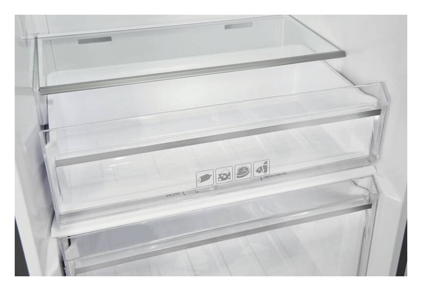 KS360-V-He-040d 359 l Kühlschrank freistehend EEK: D 94 kWh Jahr NoFrost  (Edelstahl) 