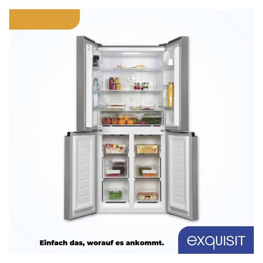 MD365-125-040D Side-by-Side Kühl-/ Gefrierkombination 237 l / 135 l 210 kWh NoFrost 1800 mm x 790 mm  (Schwarz, Edelstahl) 