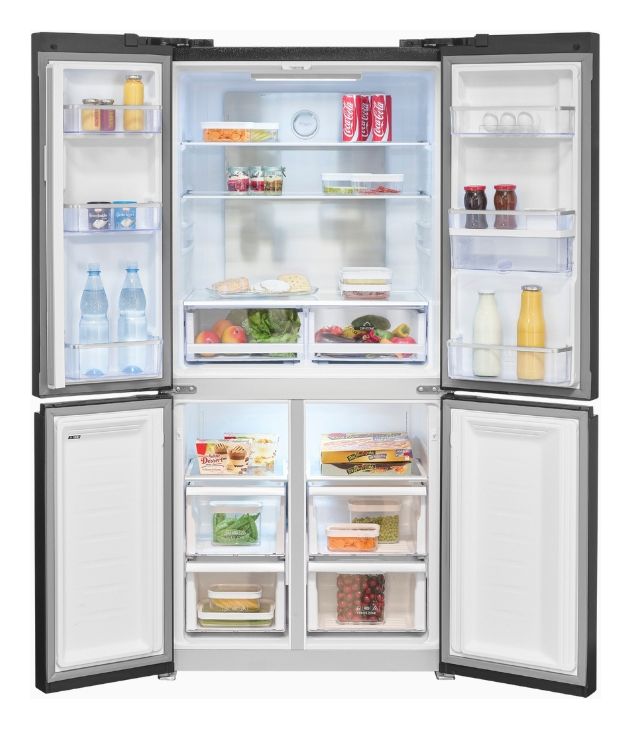 MD430-100-WS-202E Side-by-Side Kühl-/ Gefrierkombination 284 l / 148 l 283 kWh NoFrost 1830 mm x 836 mm  (Schwarz, Edelstahl) 