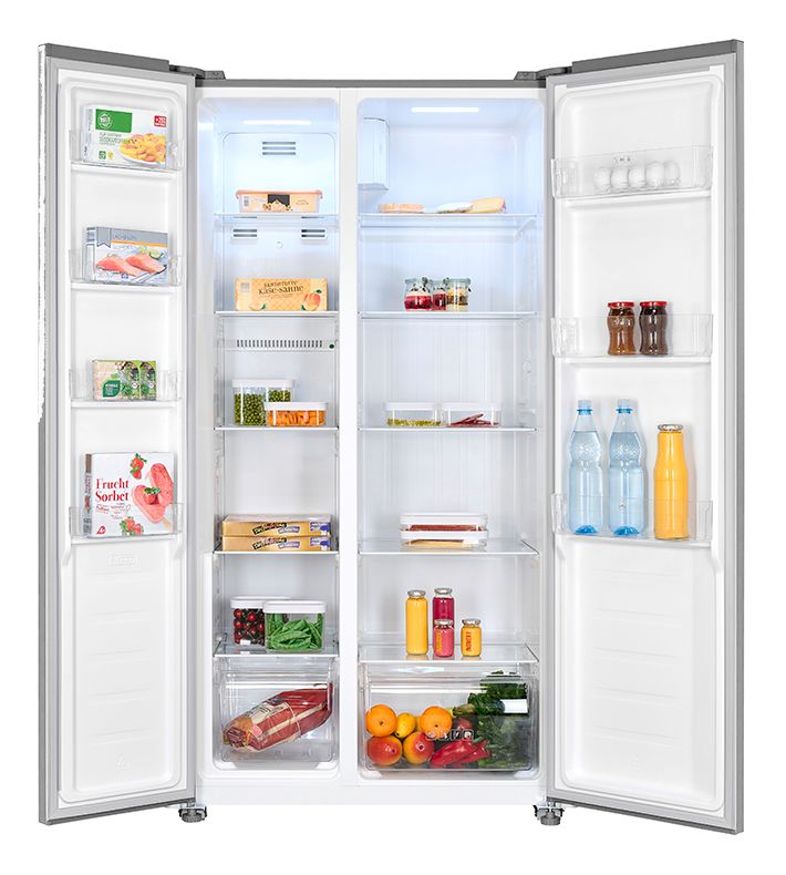 SBS46-040E Side-by-Side Kühl-/ Gefrierkombination 291 l / 148 l 287 kWh NoFrost 1770 mm x 910 mm  (Edelstahl) 