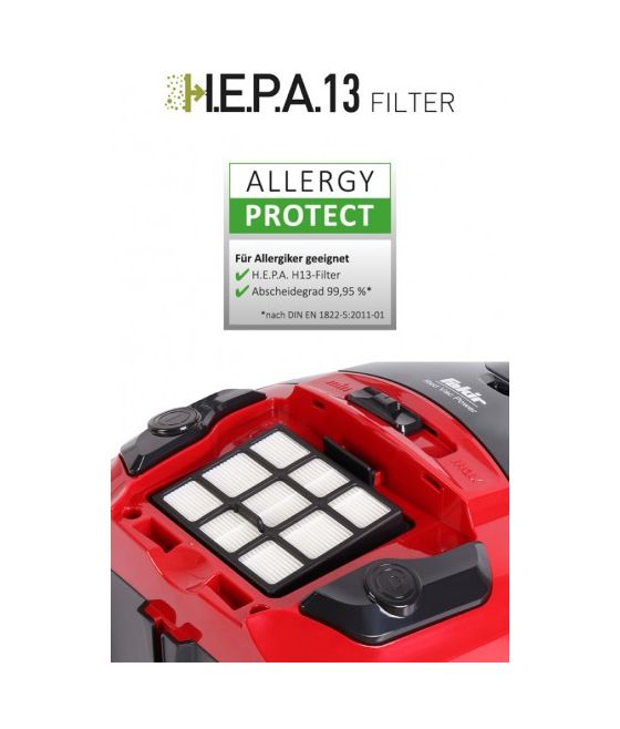 Red Vac Power Bodenstaubsauger 700 W HEPA  (Schwarz, Rot) 