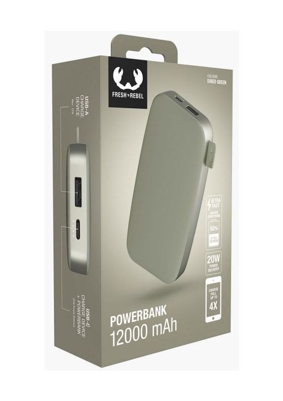 2PB12100 12000 mAh Powerbank USB Typ-C  (Dried Green) 