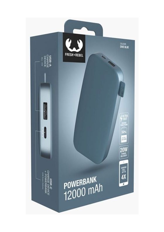 2PB12100DV 12000 mAh Powerbank USB Typ-C  (Blau) 