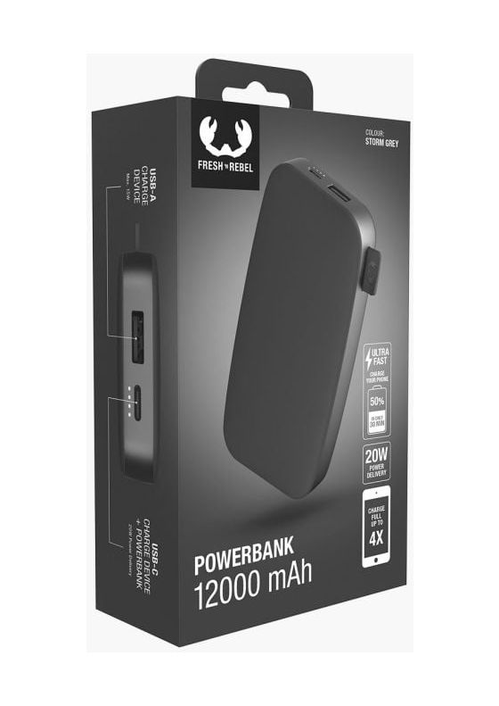 2PB12100SG 12000 mAh Powerbank USB Typ-C  (Grau) 