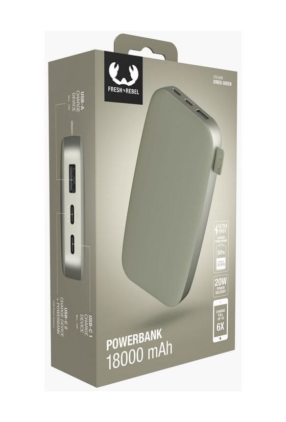 2PB18100 18000 mAh Powerbank USB Typ-C  (Dried Green) 