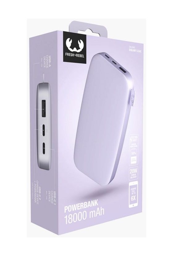 2PB18100 18000 mAh Powerbank USB Typ-C  (Dreamy Lilac) 