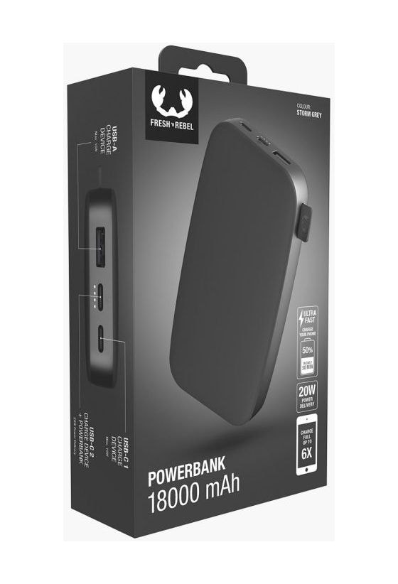 2PB18100 18000 mAh Powerbank USB Typ-C  (Storm Grey) 