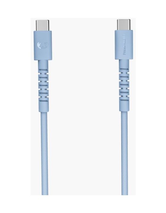 FlexWave Stecker Rundkabel USB C auf USB C bis 100 W 2 m  (Cyan) 