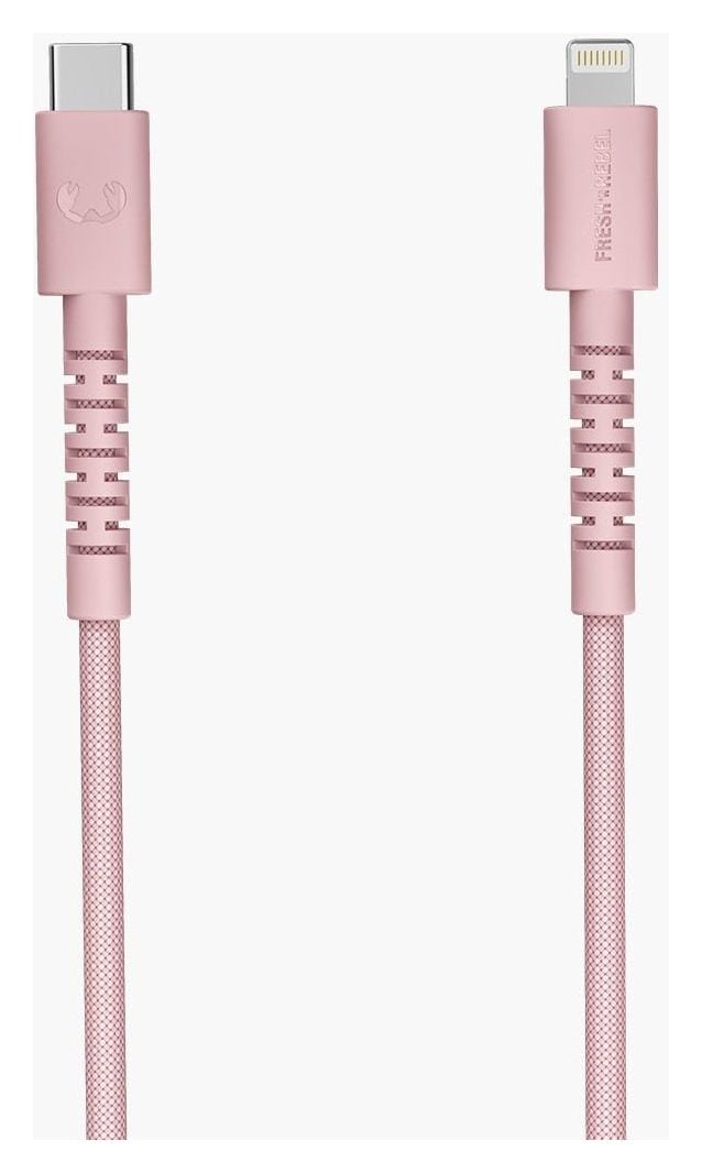 FlexWave Stecker Rundkabel Lightning auf USB C 2 m  (Pink) 