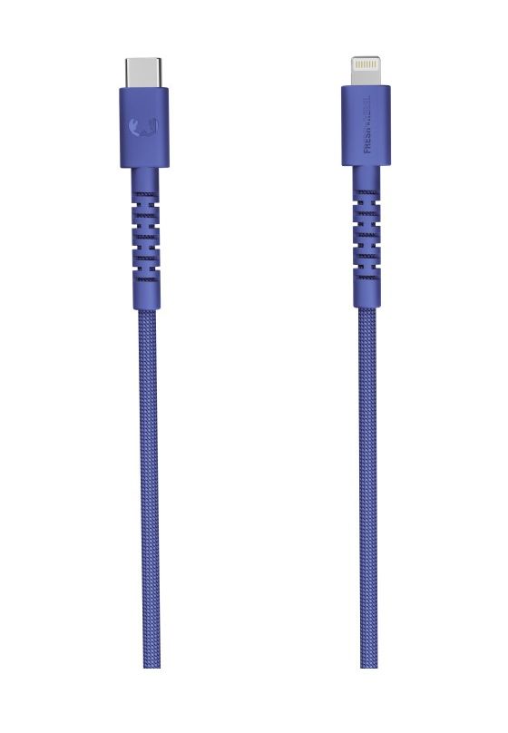 FlexWave Rundkabel Lightning auf USB C Männlich 2 m  (Blau) 
