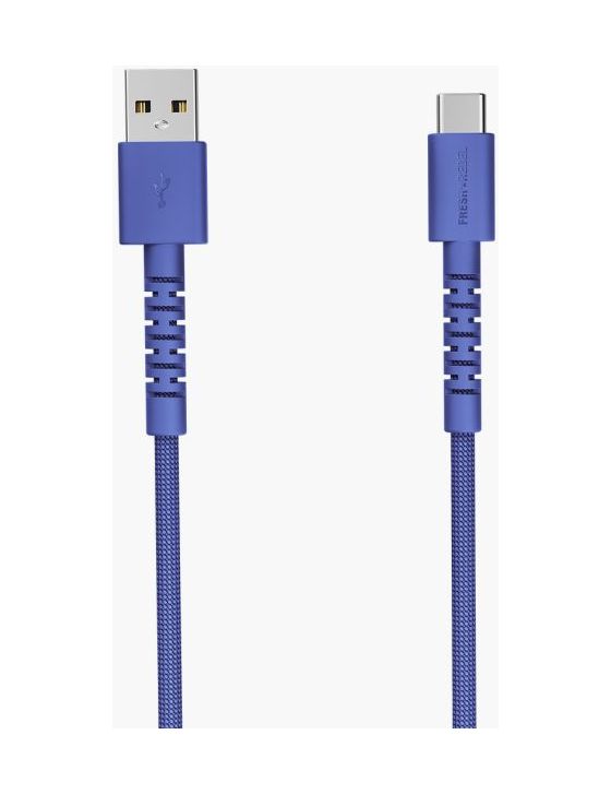 FlexWave Stecker Rundkabel USB A auf USB C bis 18 W 2 m  (True Blue) 