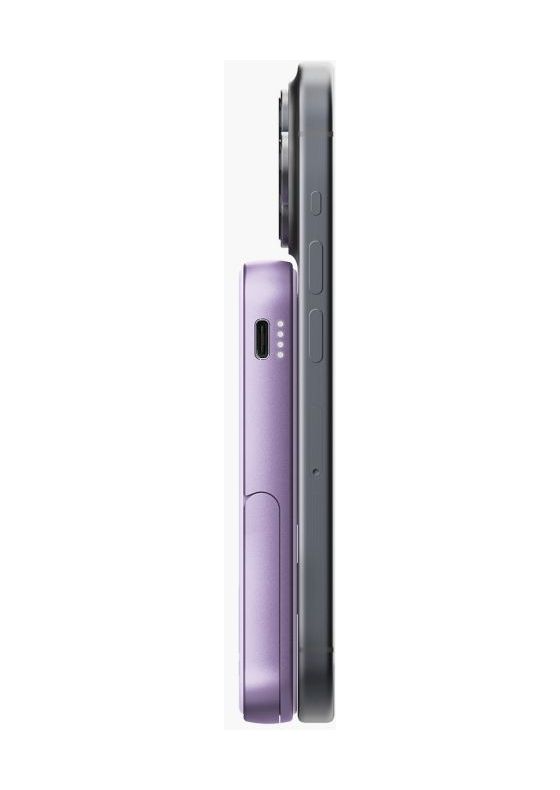Wireless Magnetic 5000 mAh Powerbank USB Typ-C Kabelloses Laden  (Lila) 