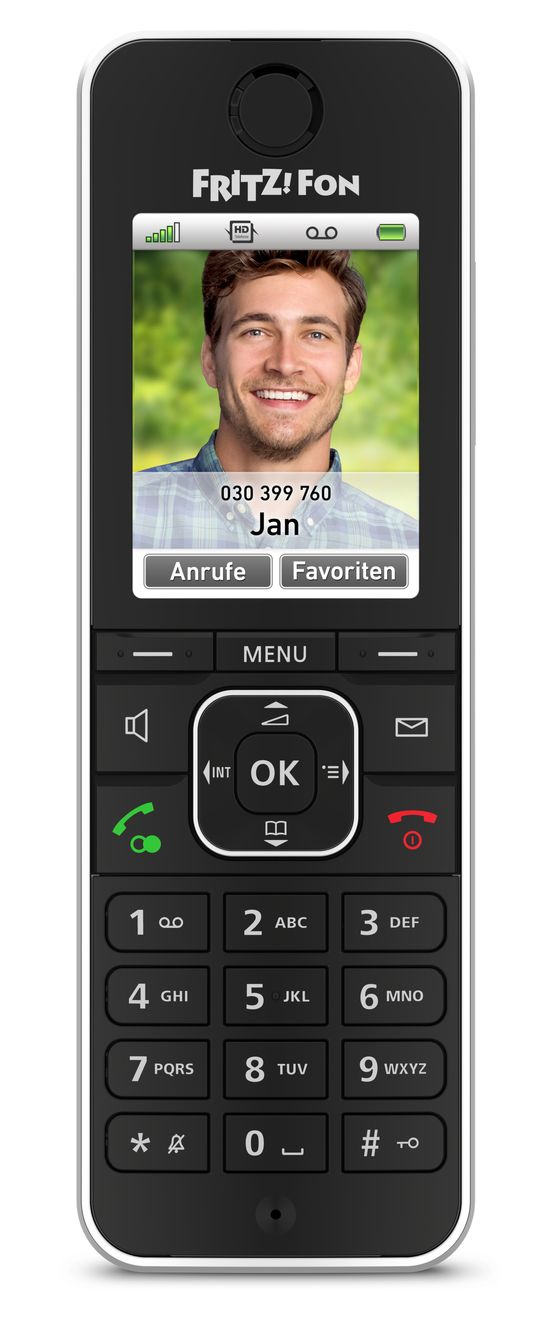 FRITZ!Fon C6 DECT-Telefon  (Schwarz) 
