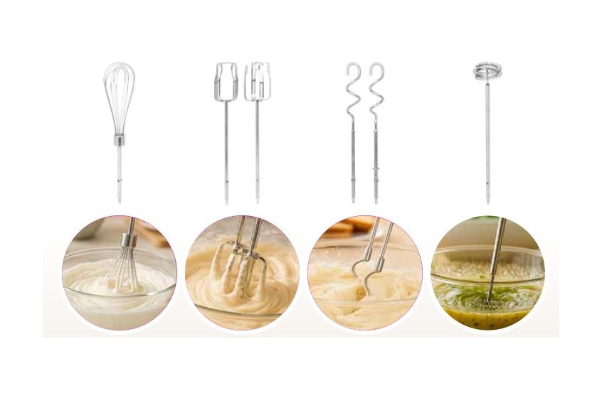 40984 PowerMix Air Handmixer 1000 W 5 Stufen  (Edelstahl) 