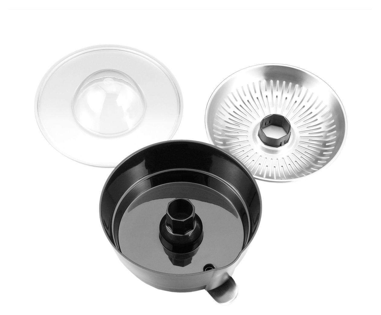 41138 Home Culture Zitruspresse 100 W  (Schwarz, Edelstahl) 