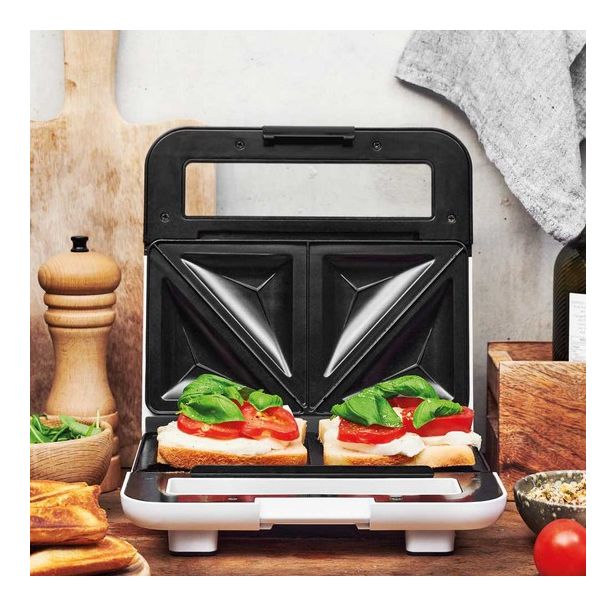 42443 Sandwichmaker 750 W für 2 Sandwiches  (Schwarz, Weiß) 