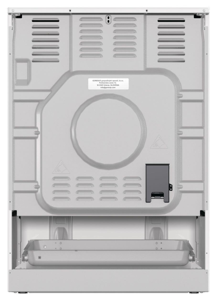 GEC6C40WD Freistehender Herd Elektro groß AquaClean AutoClean mit Glaskeramik Kochfeld 