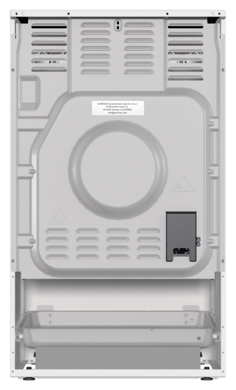 GECS5C60WPA Freistehender Herd Elektro groß AquaClean mit Glaskeramik Kochfeld 