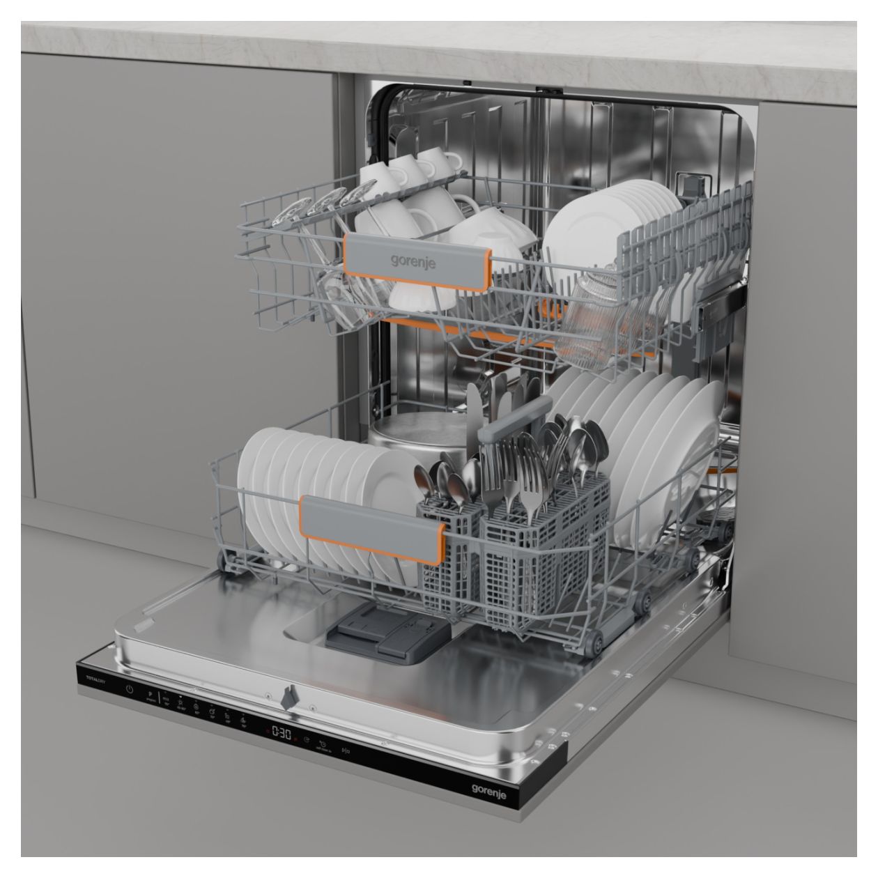 GV642C65 60 cm Geschirrspüler vollintegriert (ohne Front) Leise 14 Maßgedecke 