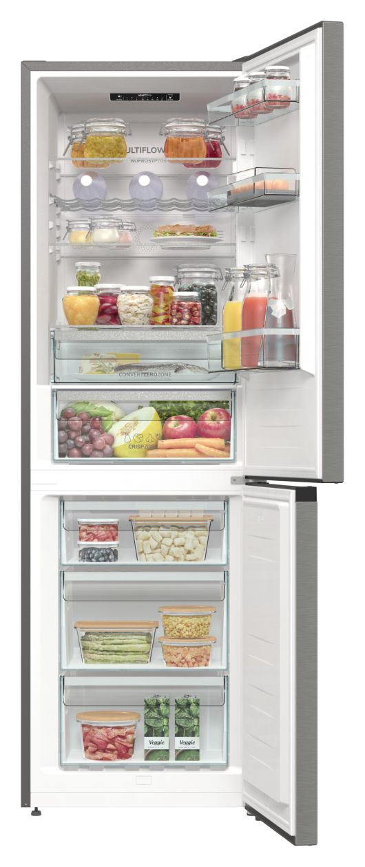 NRC619BSXL4 194 l / 106 l Kühl-Gefrierkombi freistehend 131,95 kWh Jahr  (Grau) 