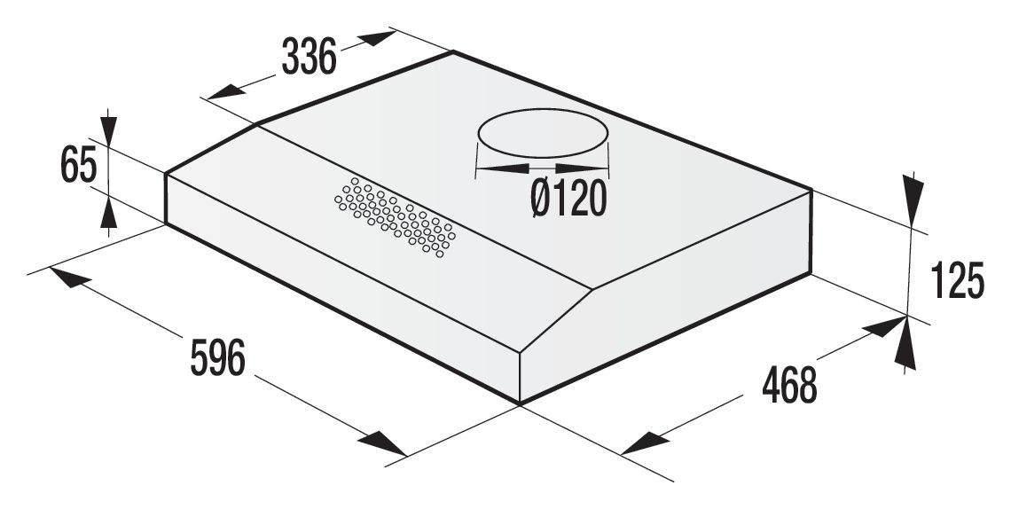 WHU629ES/S Abluft/Umluft Dunstabzugshaube/Esse Unterbau 60 cm (Silber) 