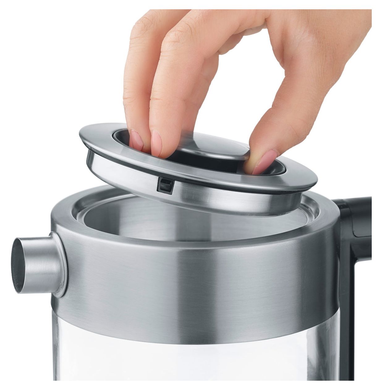 WK350 1,0 l Wasserkocher 2000 W (Schwarz, Edelstahl, Transparent) 