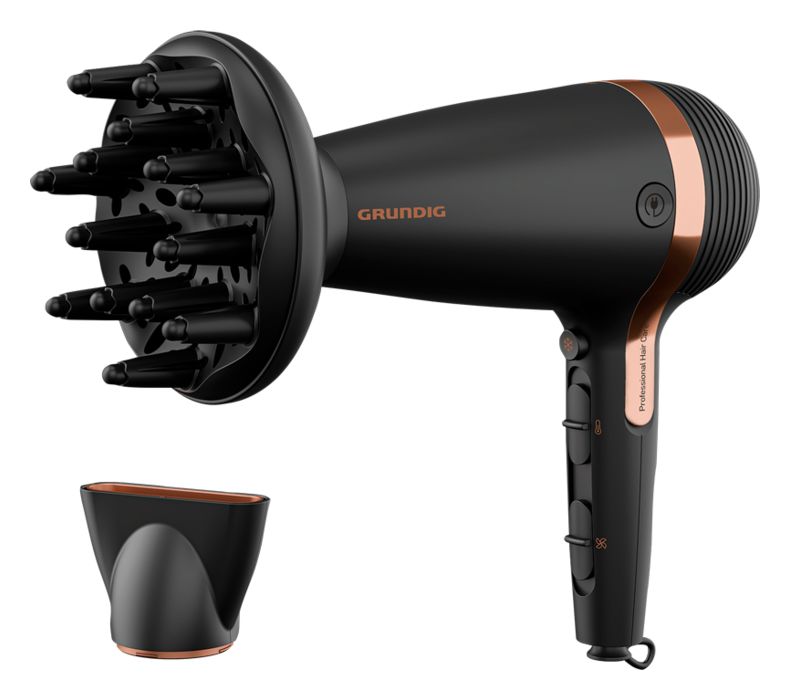 HD7081 NaturaShine Haartrockner 2100 W (Schwarz, Rosa-Goldfarben) 