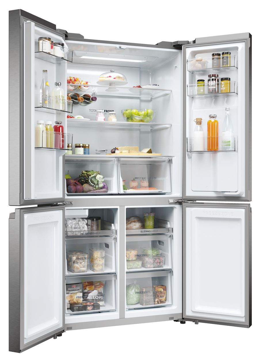 HCR5919EHMP Side-by-Side Kühl-/ Gefrierkombination 351 l / 174 l 329 kWh NoFrost 1900 mm x 908 mm  (Platin, Edelstahl) 
