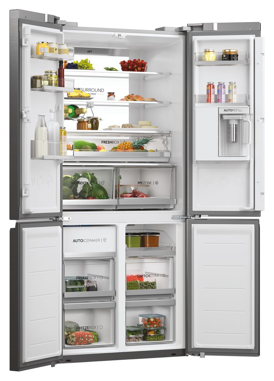 HCW7819EHMP Side-by-Side Kühl-/ Gefrierkombination 359 l / 177 l 319 kWh NoFrost 1925 mm x 830 mm  (Platin, Edelstahl) 