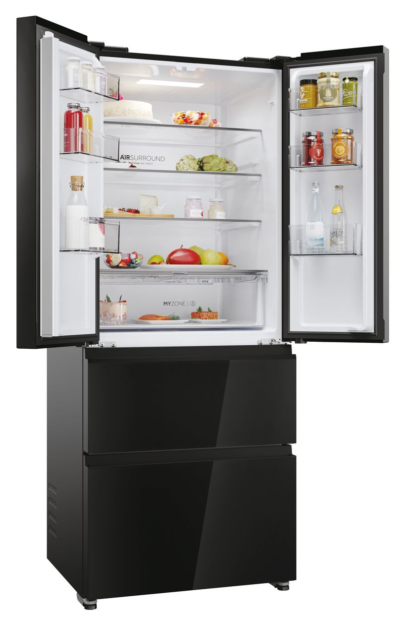 HFR3718ENGB Side-by-Side Kühl-/ Gefrierkombination 262 l / 140 l 287 kWh NoFrost 1775 mm x 700 mm  (Schwarz) 