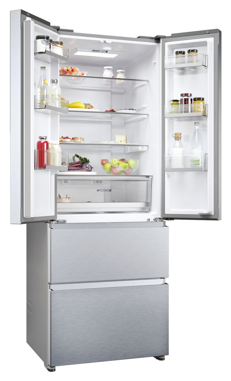 HFR5719ENMG Side-by-Side Kühl-/ Gefrierkombination 306 l / 140 l 298 kWh NoFrost 1900 mm x 700 mm  (Silber) 