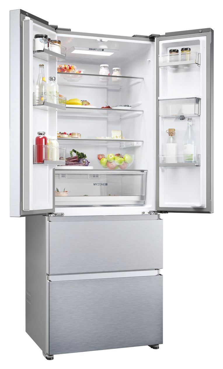 HFR5719EWMG Side-by-Side Kühl-/ Gefrierkombination 304 l / 140 l 298 kWh NoFrost 1900 mm x 700 mm  (Silber) 