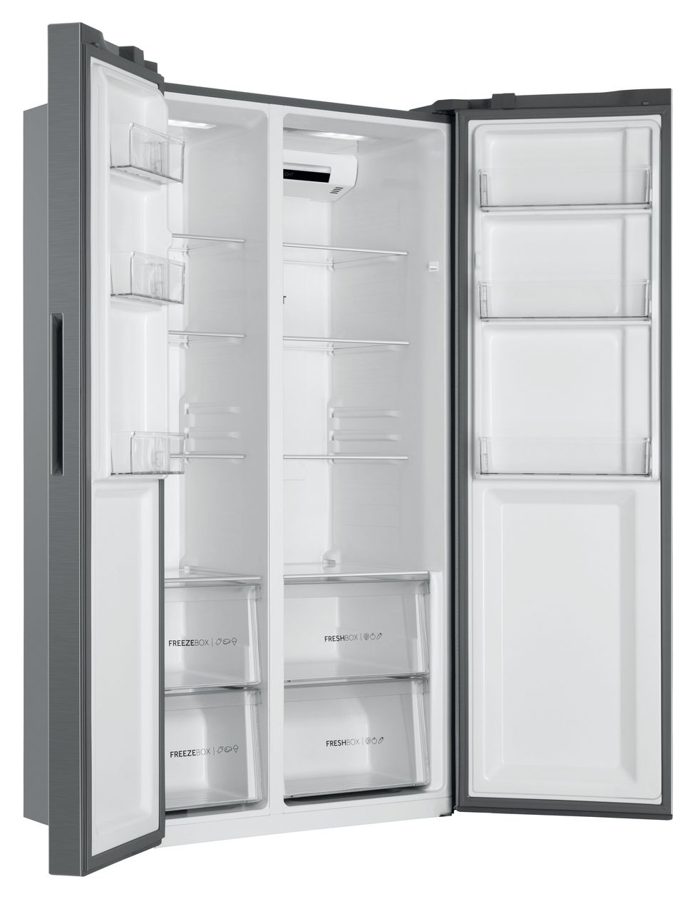 HSR3918ENPG Side-by-Side Kühl-/ Gefrierkombination 337 l / 191 l 317 kWh NoFrost 1775 mm x 908 mm  (Silber) 
