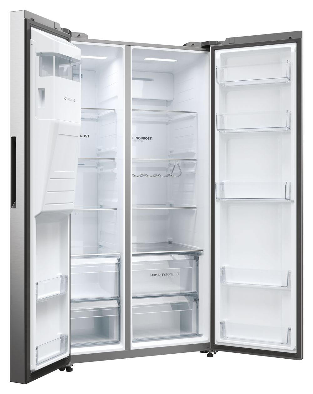 HSW59F18EIMM Side-by-Side Kühl-/ Gefrierkombination 391 l / 210 l 334 kWh NoFrost 1775 mm x 905 mm  (Platin, Edelstahl) 