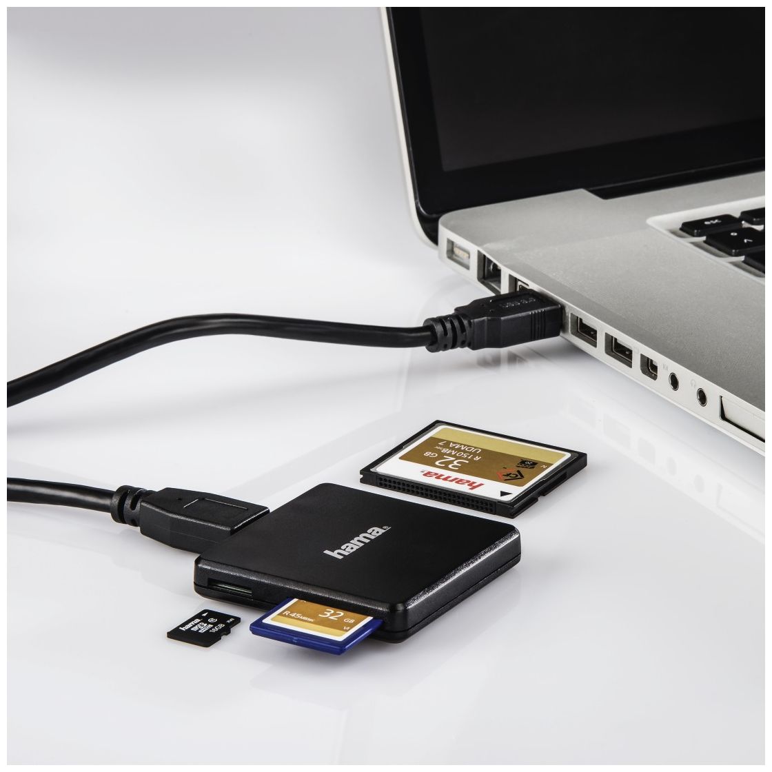 124022 USB-3.0-Multikartenleser SD/microSD/CF 