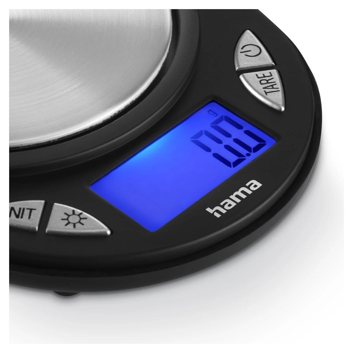 002927 Elektronische Küchenwaage bis 0,5 kg Genauigkeit 0,1 g  (Schwarz) 