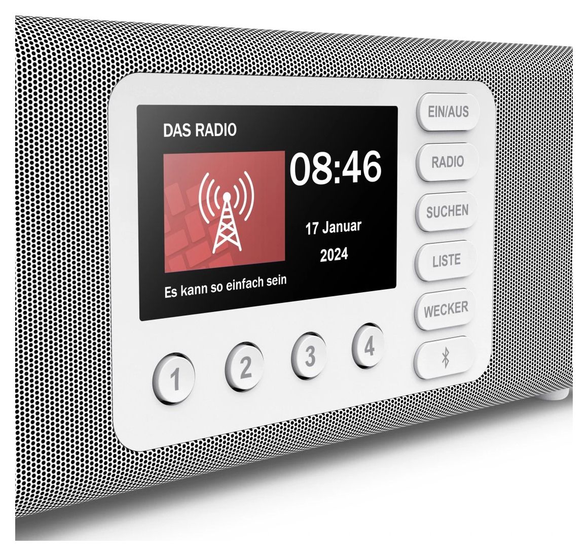 054263 DR2002 Bluetooth DAB, DAB+, FM Radio Persönlich  (Weiß) 