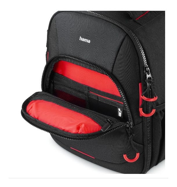 121345 Ohio 150 Kamera-Rucksack für Universal 220 x 100 x 240 mm  (Schwarz/Rot) 