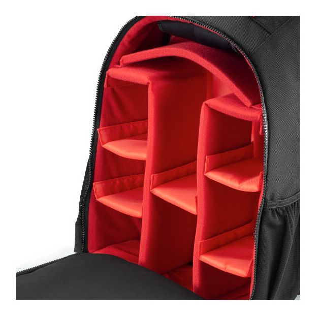 121346 Ohio 190 Kamera-Rucksack für Universal 270 x 120 x 340 mm  (Schwarz/Rot) 