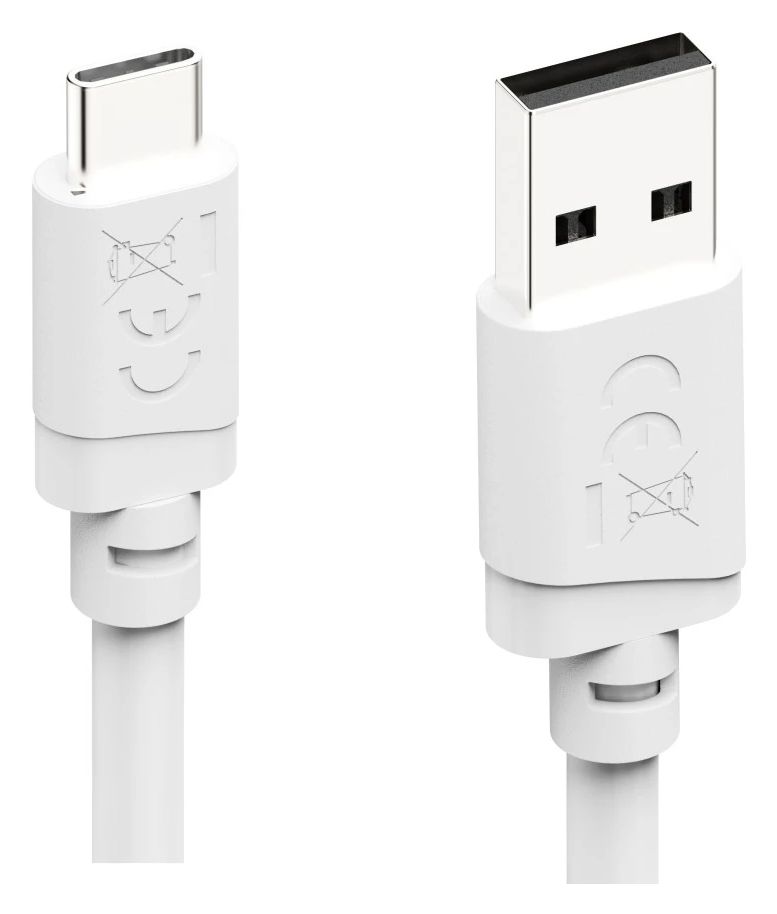 125151 0,48 Gbit/s Stecker Rundkabel USB A auf USB C 2 m  (Weiß) 