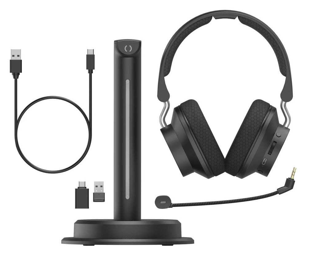 139940 BT-900 Over Ear Bluetooth Kopfhörer kabelgebunden&kabellos 24 h Laufzeit USB Typ-C  (Schwarz) 