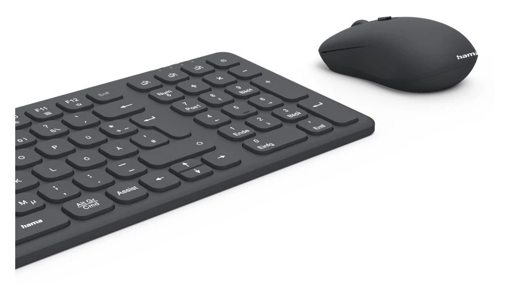 173006 WKM-300 Büro Tastatur RF Wireless + Bluetooth 2.4 GHz  (Schwarz) 